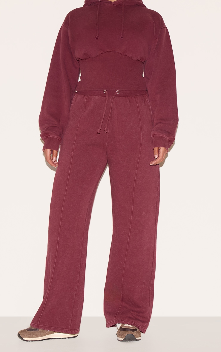 Shape Wine Sweat Seam Detail Wide Leg Sweatpants image 2