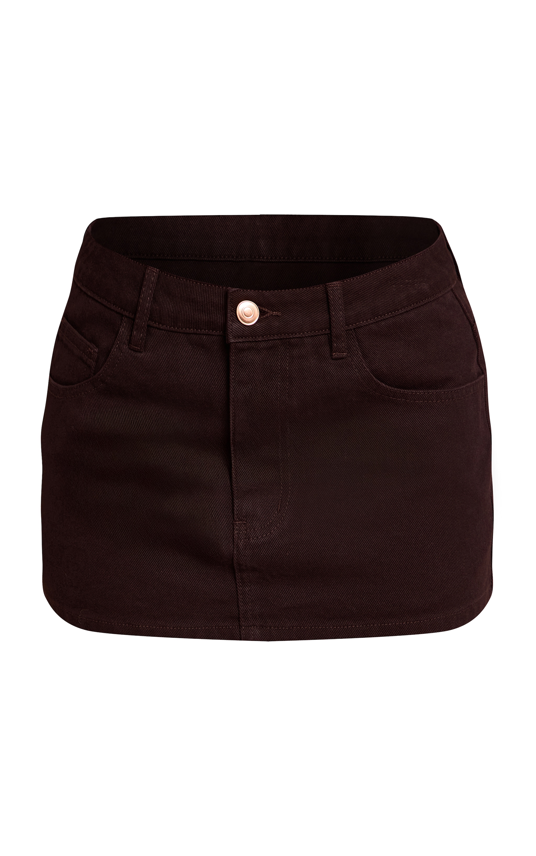 Petite Dark Chocolate Denim Mini Skirt image 6