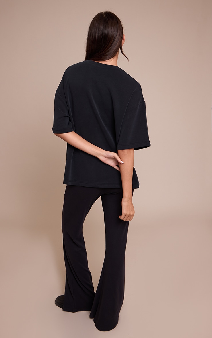 Black Ultra Soft Flared Leg Pant image 3
