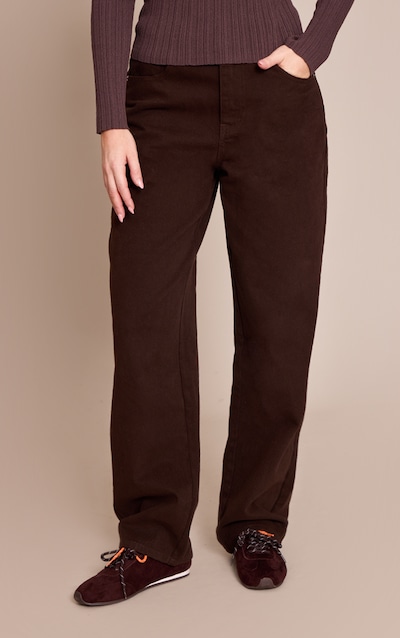 Chocolate Faux Suede Contrast Lace Sneakers