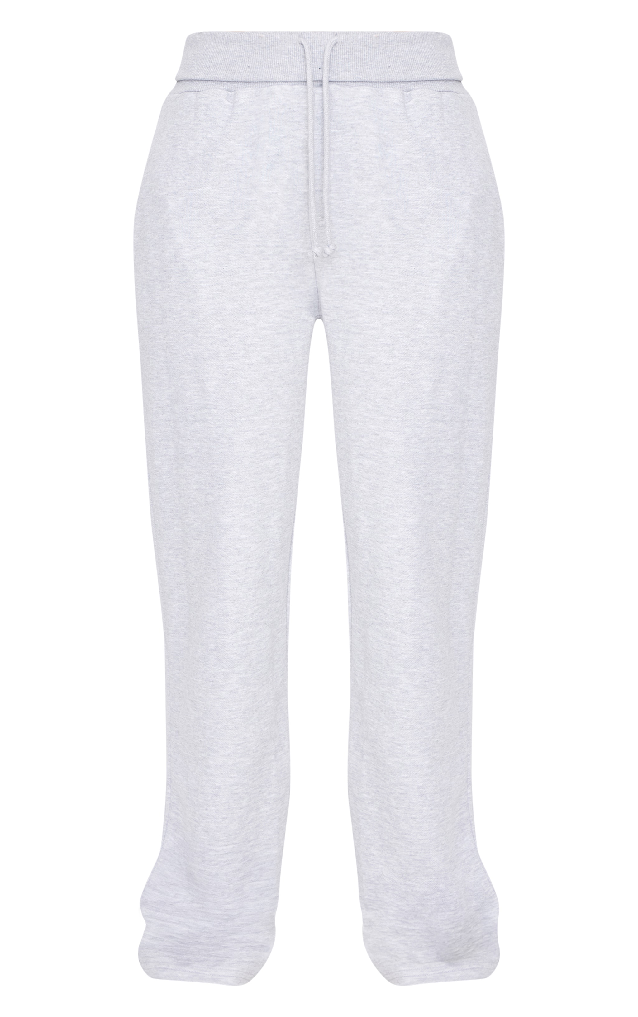 Tall Grey Marl Fold Over Straight Leg Sweatpants image 5