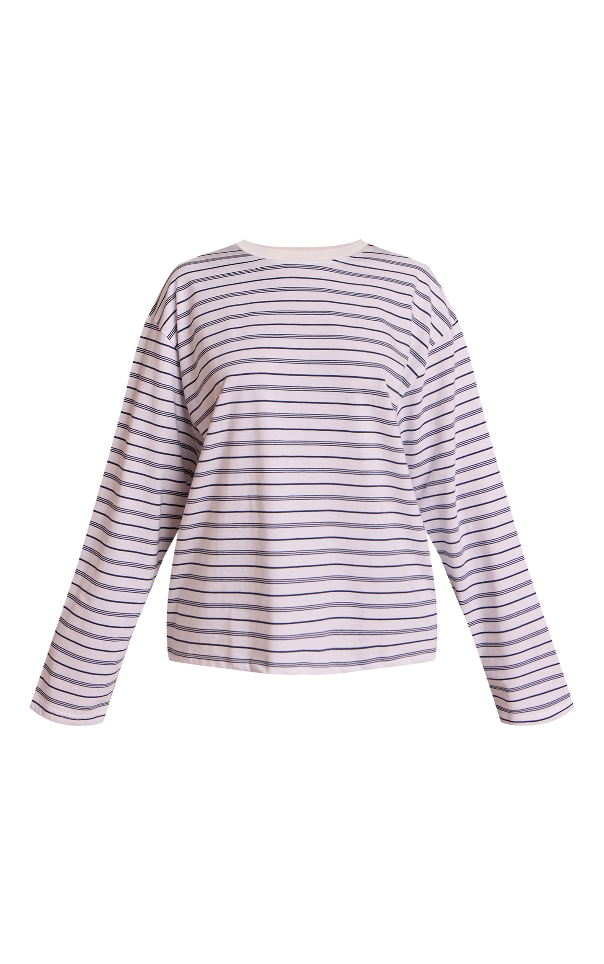 Petite Navy Striped Long Sleeved Top image 5