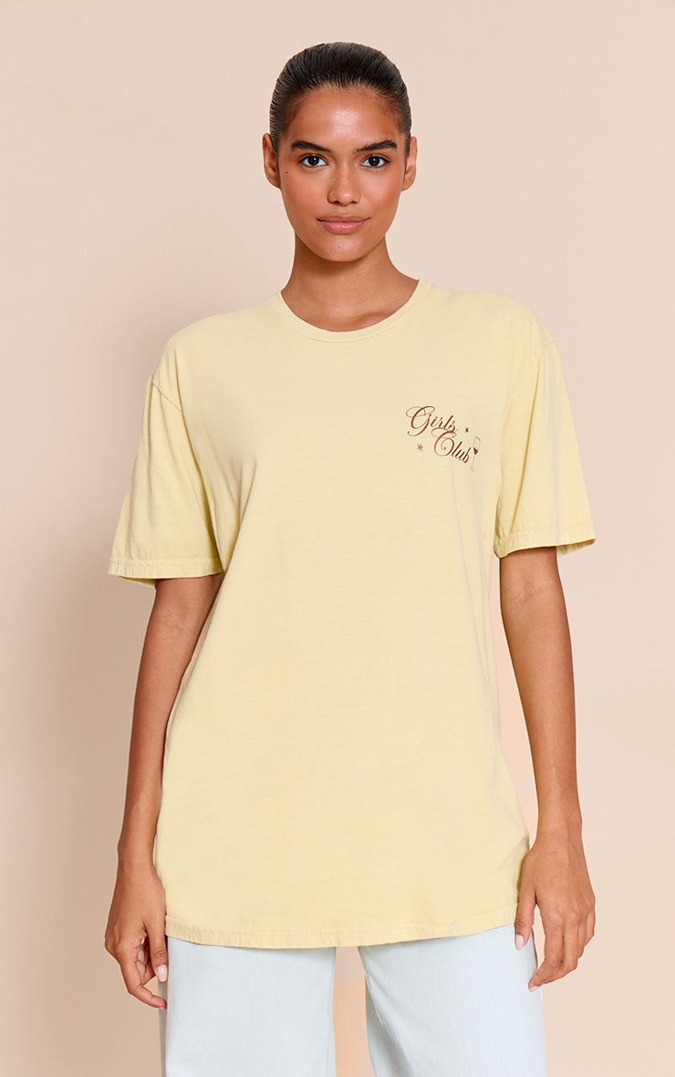 Lemon Wine Night Graphic Oversized T-shirt image 2