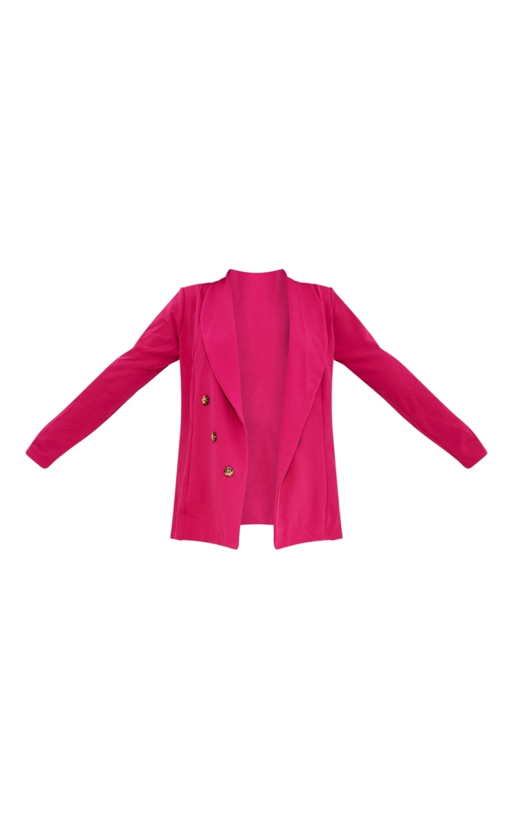 Blazer oversize rose vif détails boutons et épaulettes image 5