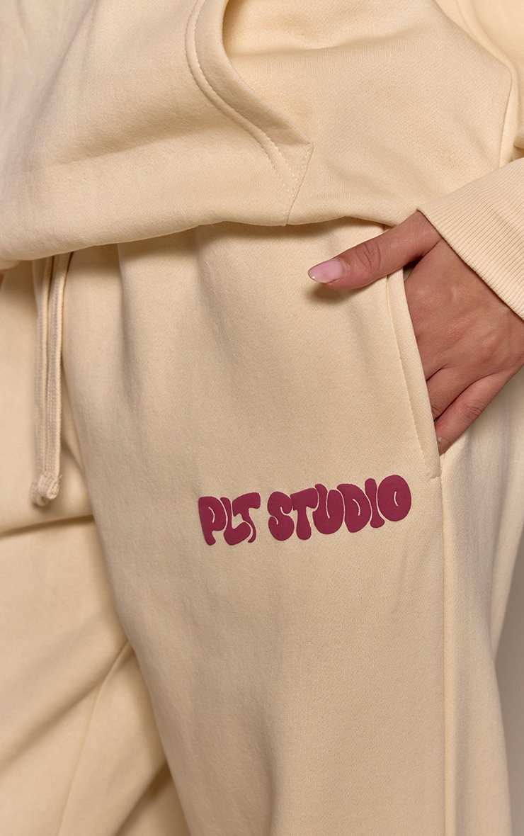 Butter Cream PLT Studio Print Cuffed Joggers image 4
