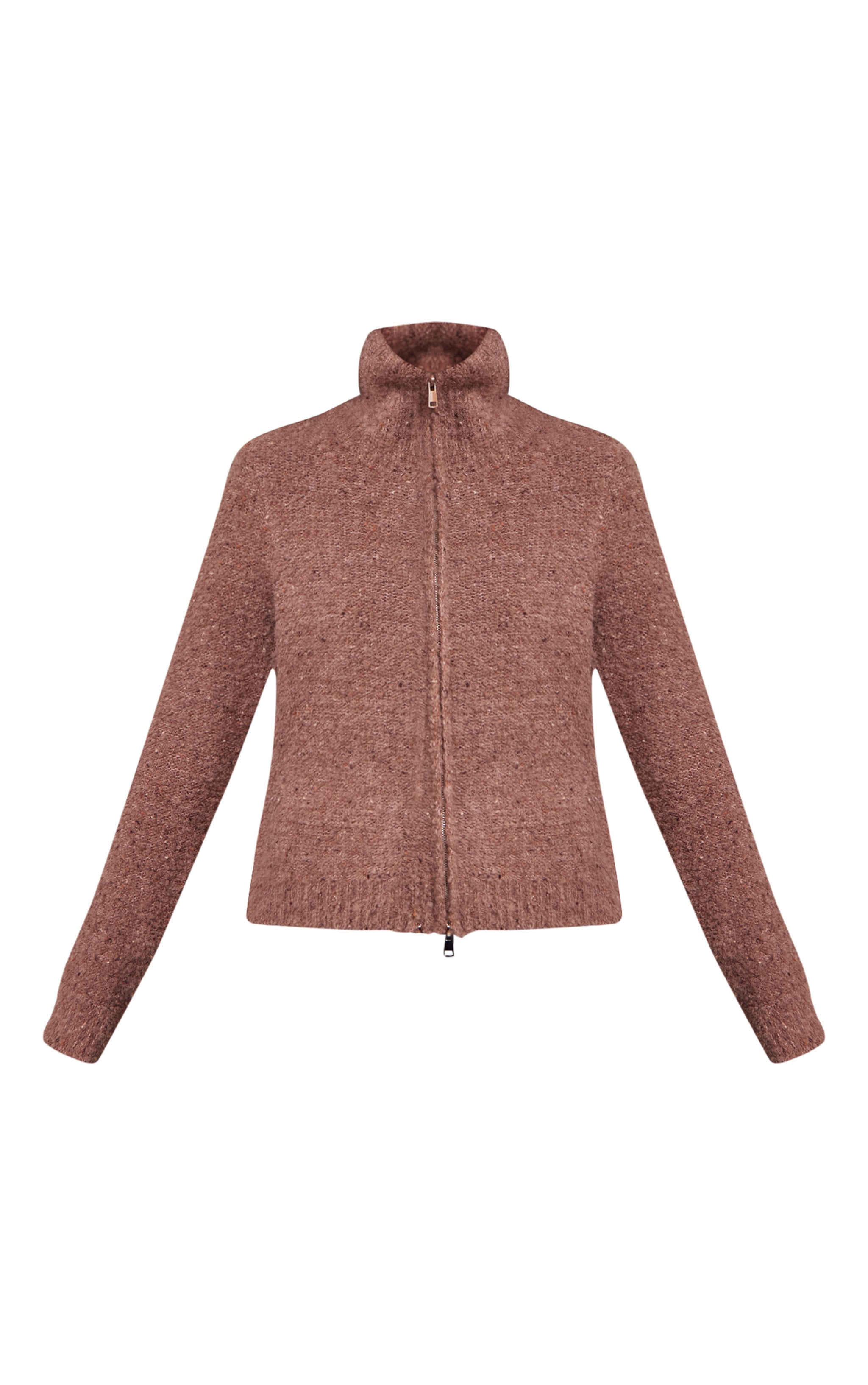 Mocha Zip Through Cardigan image 5