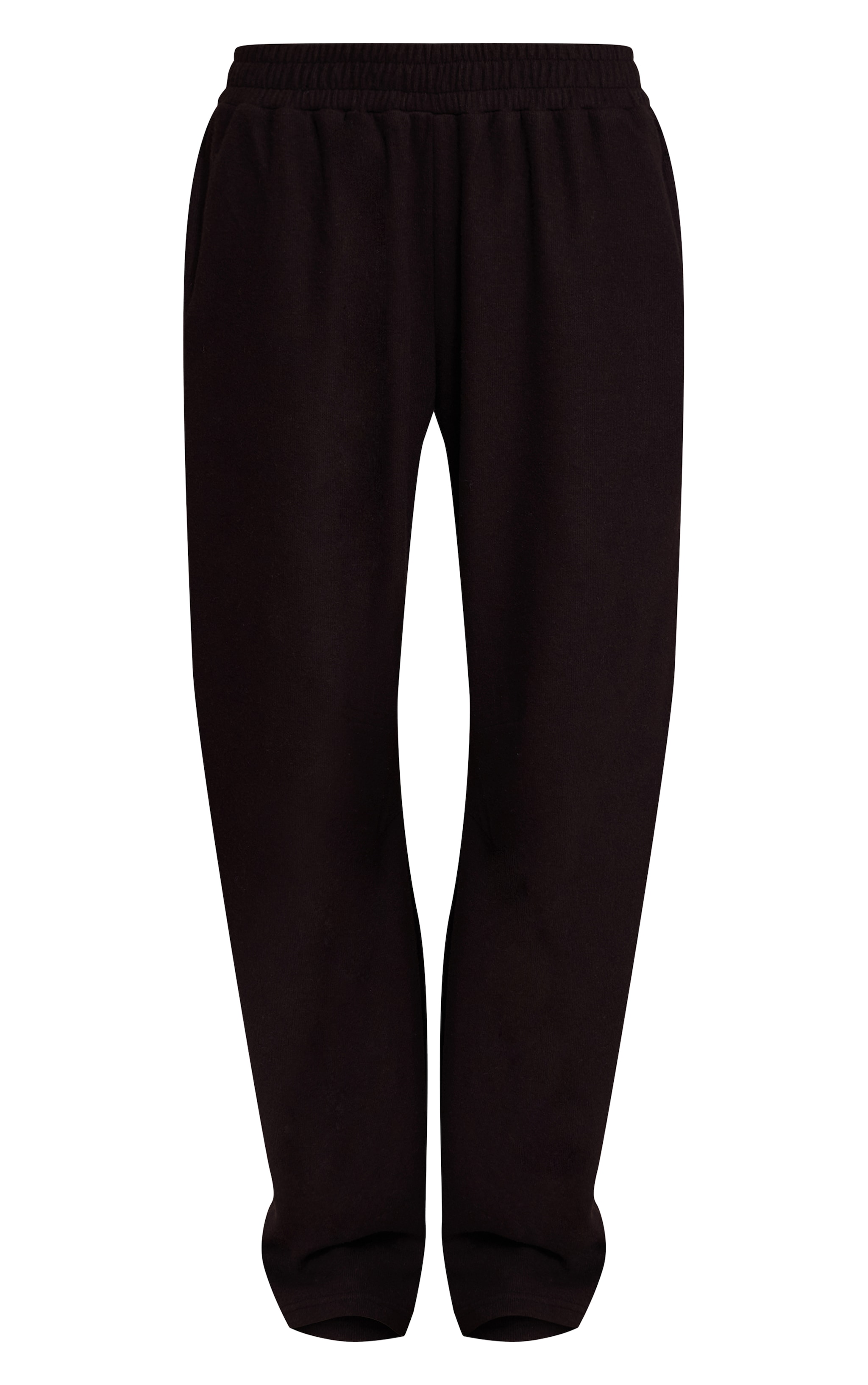 Pantalon droit brossé côtelé noir à pinces image 5