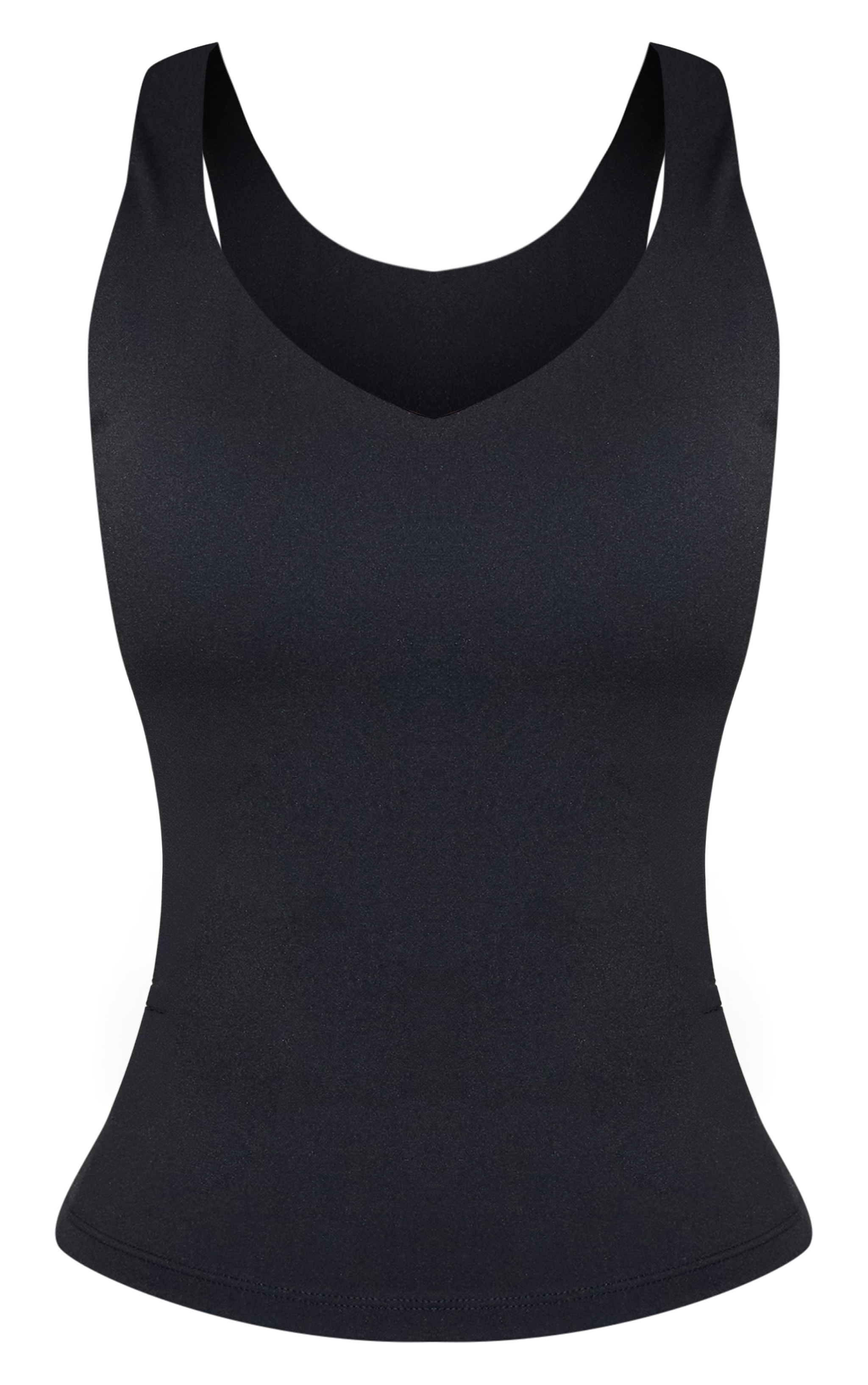 Petite Débardeur de sport long en Sculpt noir rembourré image 5