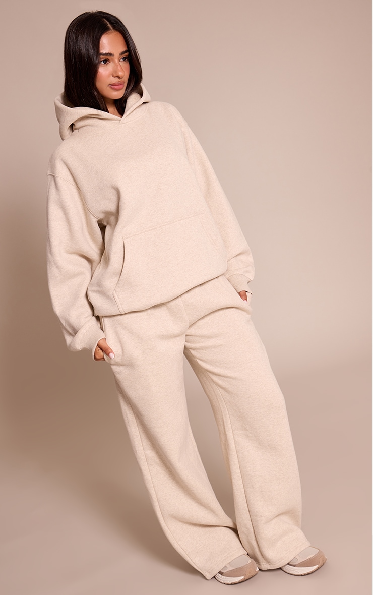 Petite Oatmeal Boxy Oversized Pull Over Hoodie image 3