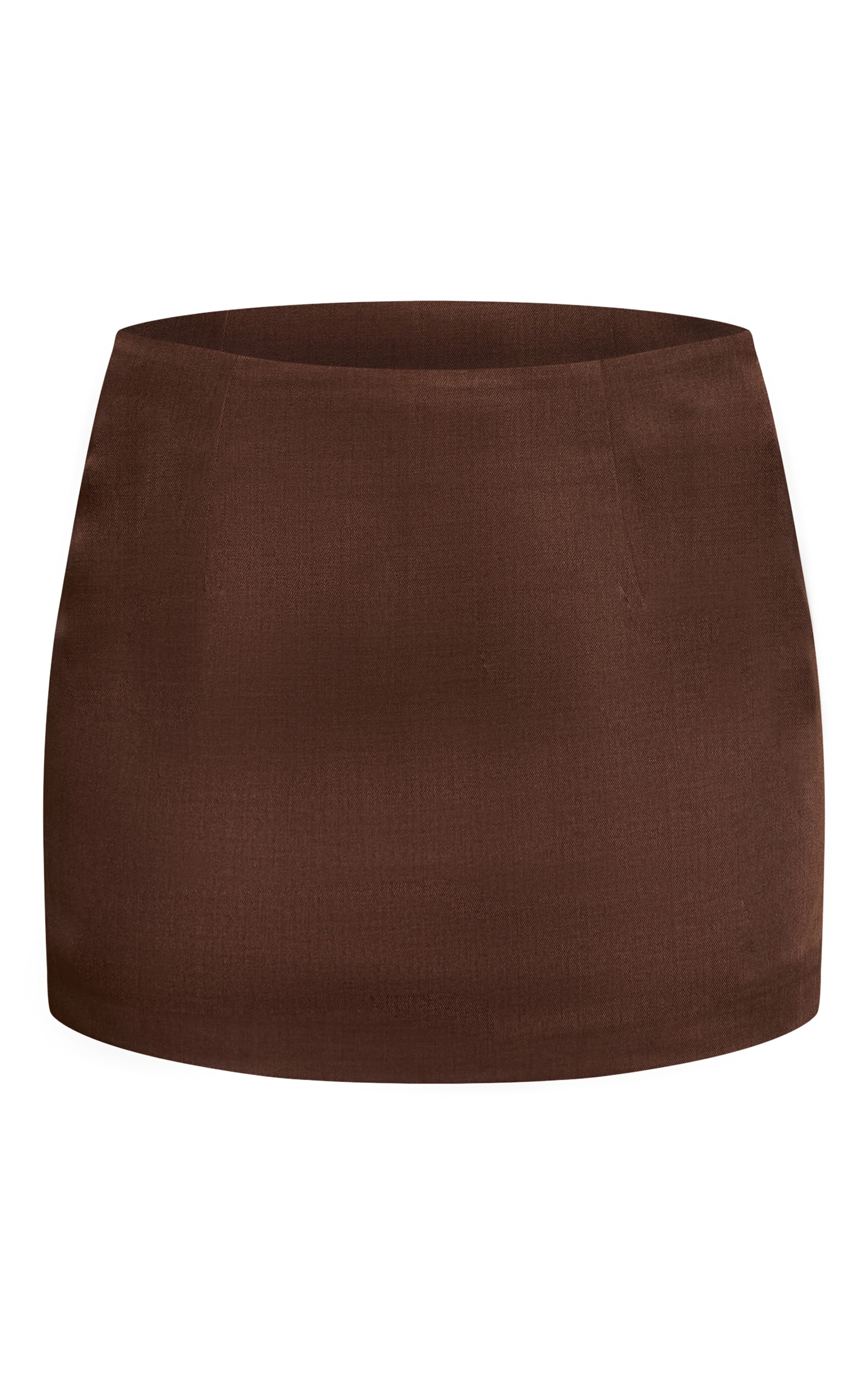 Chocolate Woven Tailored Mini Skirt  image 6
