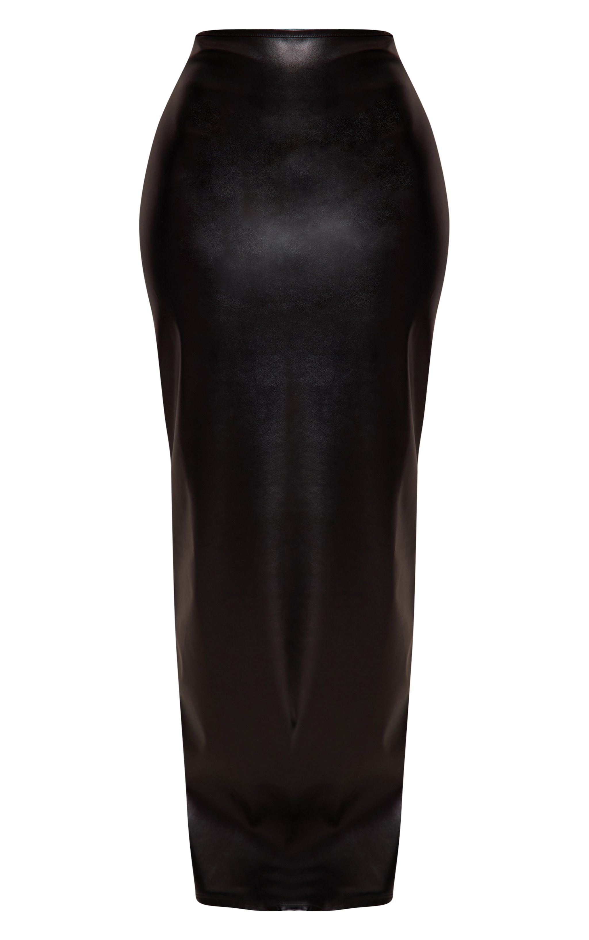 Petite Black Faux Leather Maxi Skirt  image 5