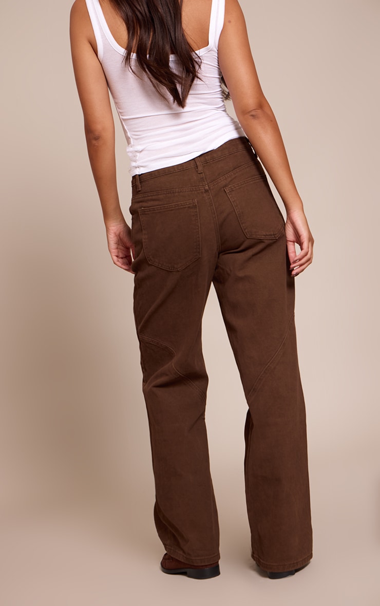 Chocolate Western Seam Detail Jeans image 3