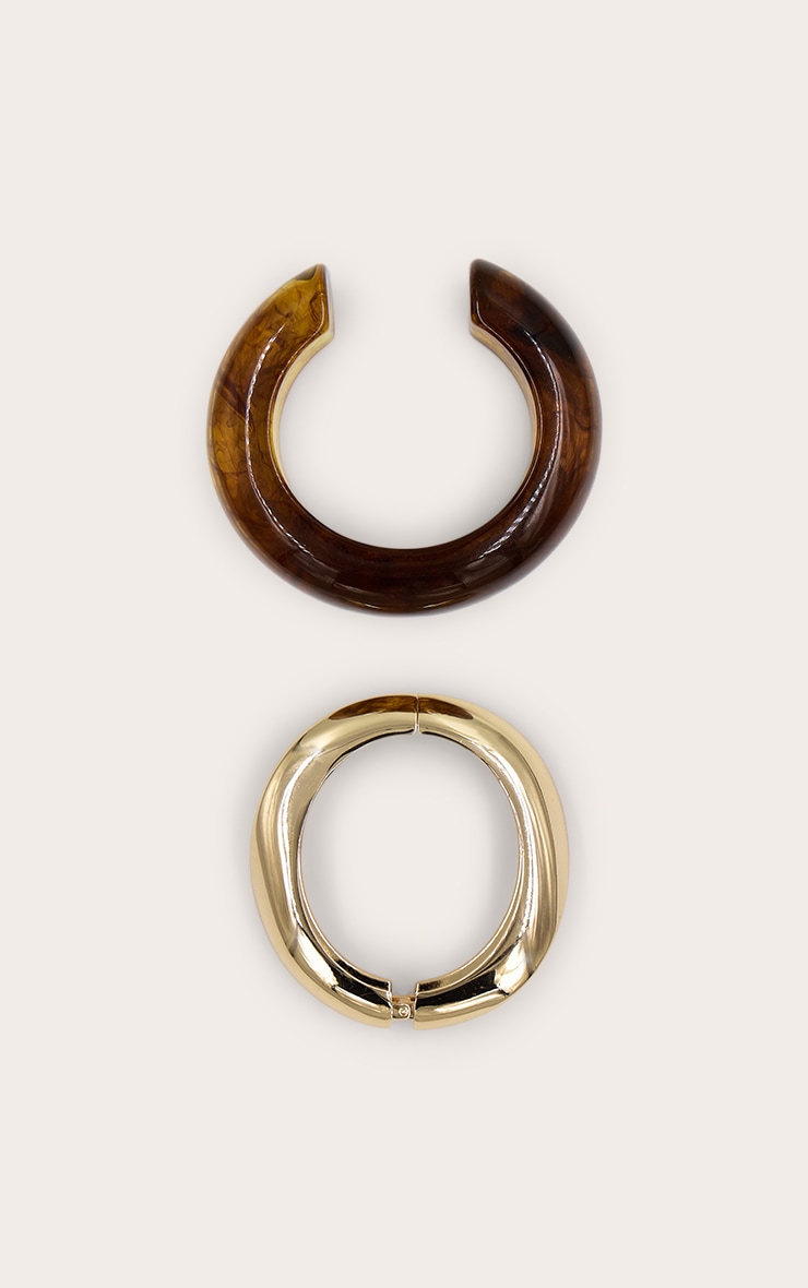Acrylic and Gold Bangle Multi Pack image 2