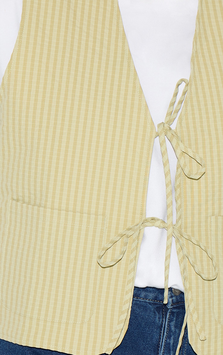 Plus Sage Padded Stripe Vest image 4