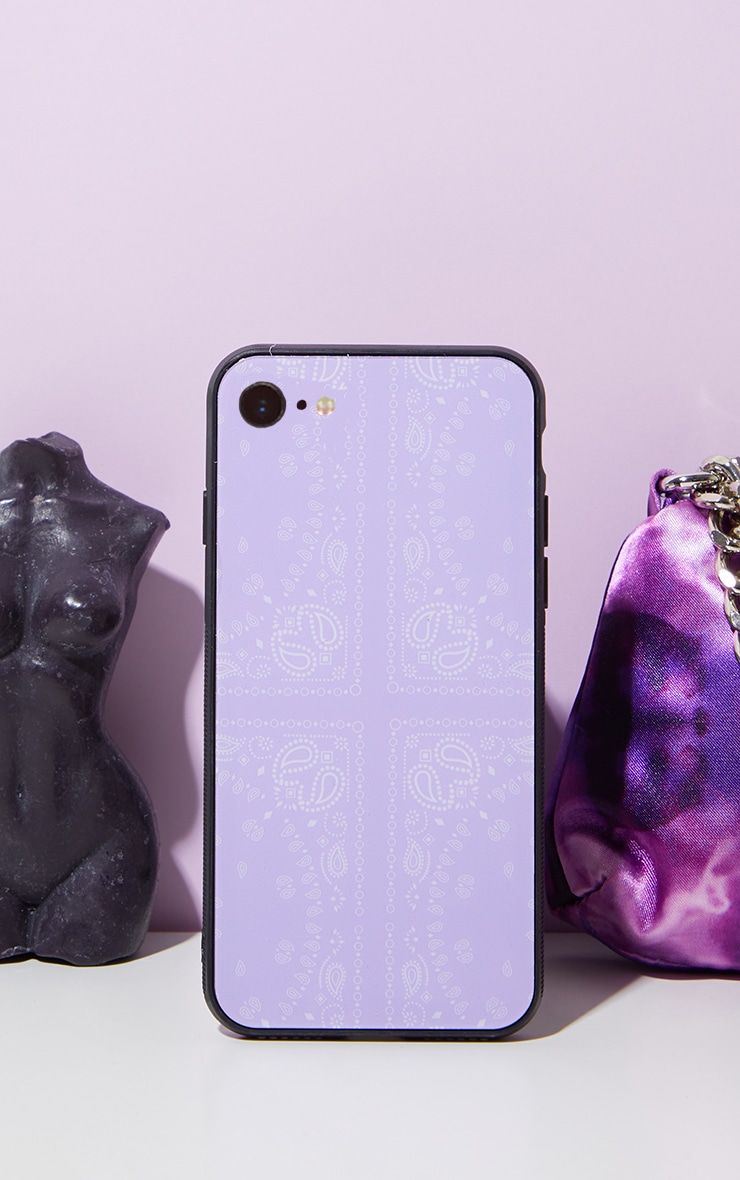 Lilac Scarf Print Iphone 8 Phone Case