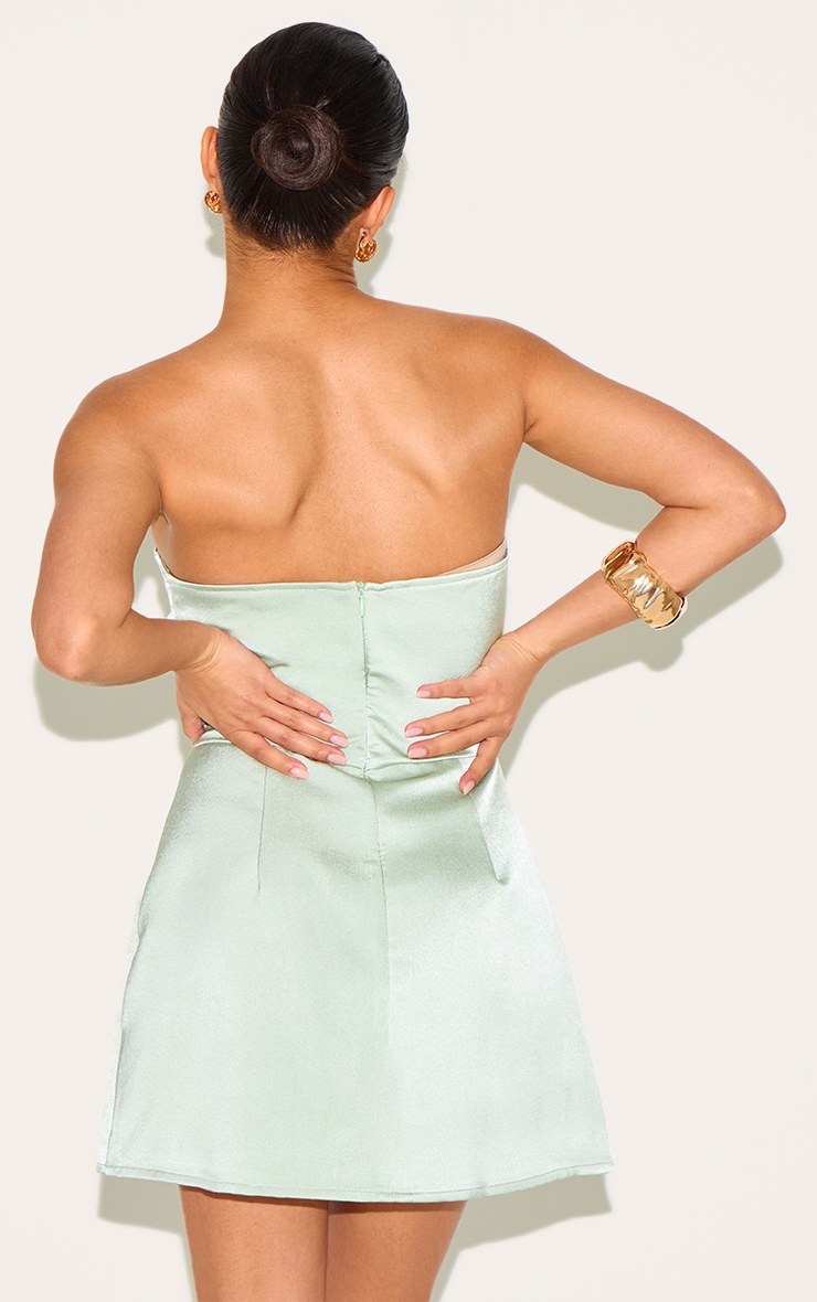Petite Iced Mint Corset Mini Dress image 2