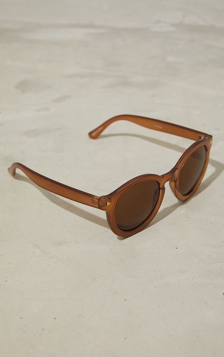 Jeepers Peepers Chocolate Round Sunglasses PrettyLittleThing USA