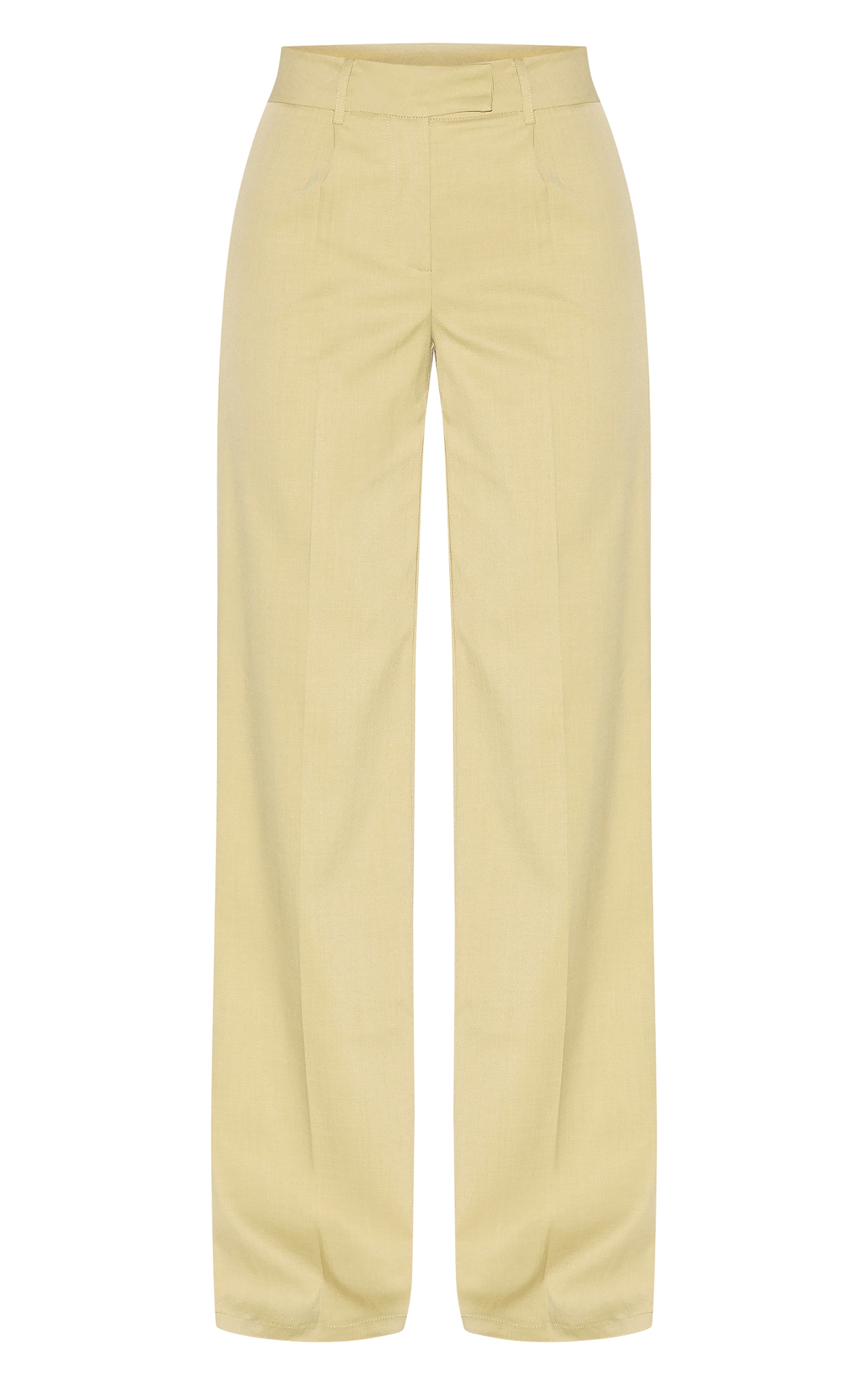 Tall Pantalon de tailleur droit argile à taille mi-haute image 5