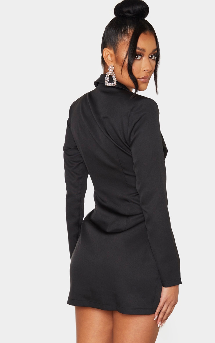 black blazer wrap dress