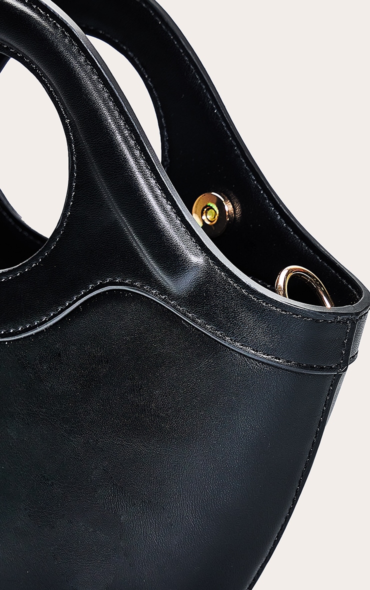 Black Crescent Cross Body Hand Bag image 5