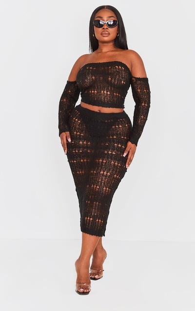 Soft Midi Skirt Black 1