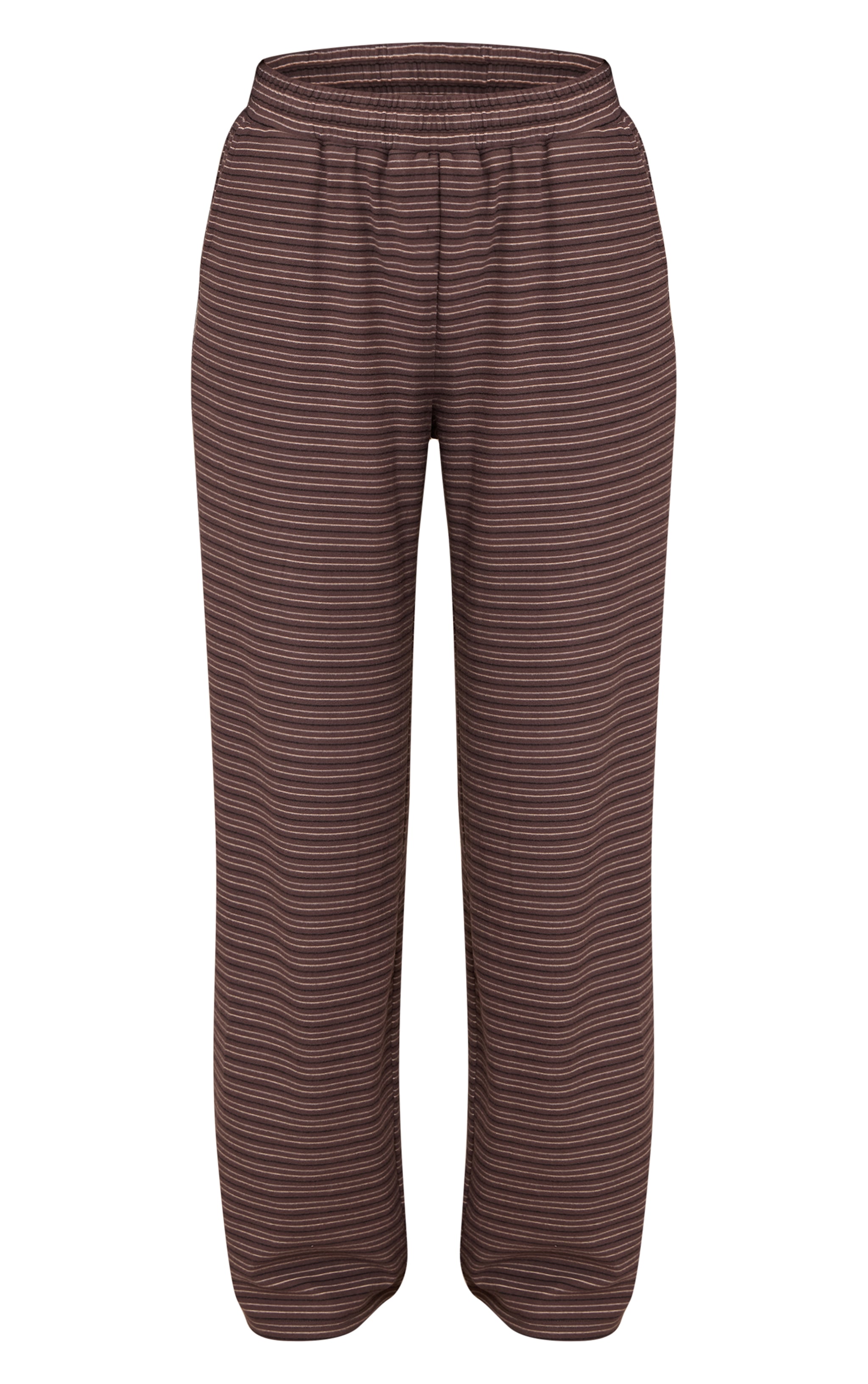 Petite Charcoal Stripe Soft Touch Drawstring Wide Leg Sweatpants  image 5