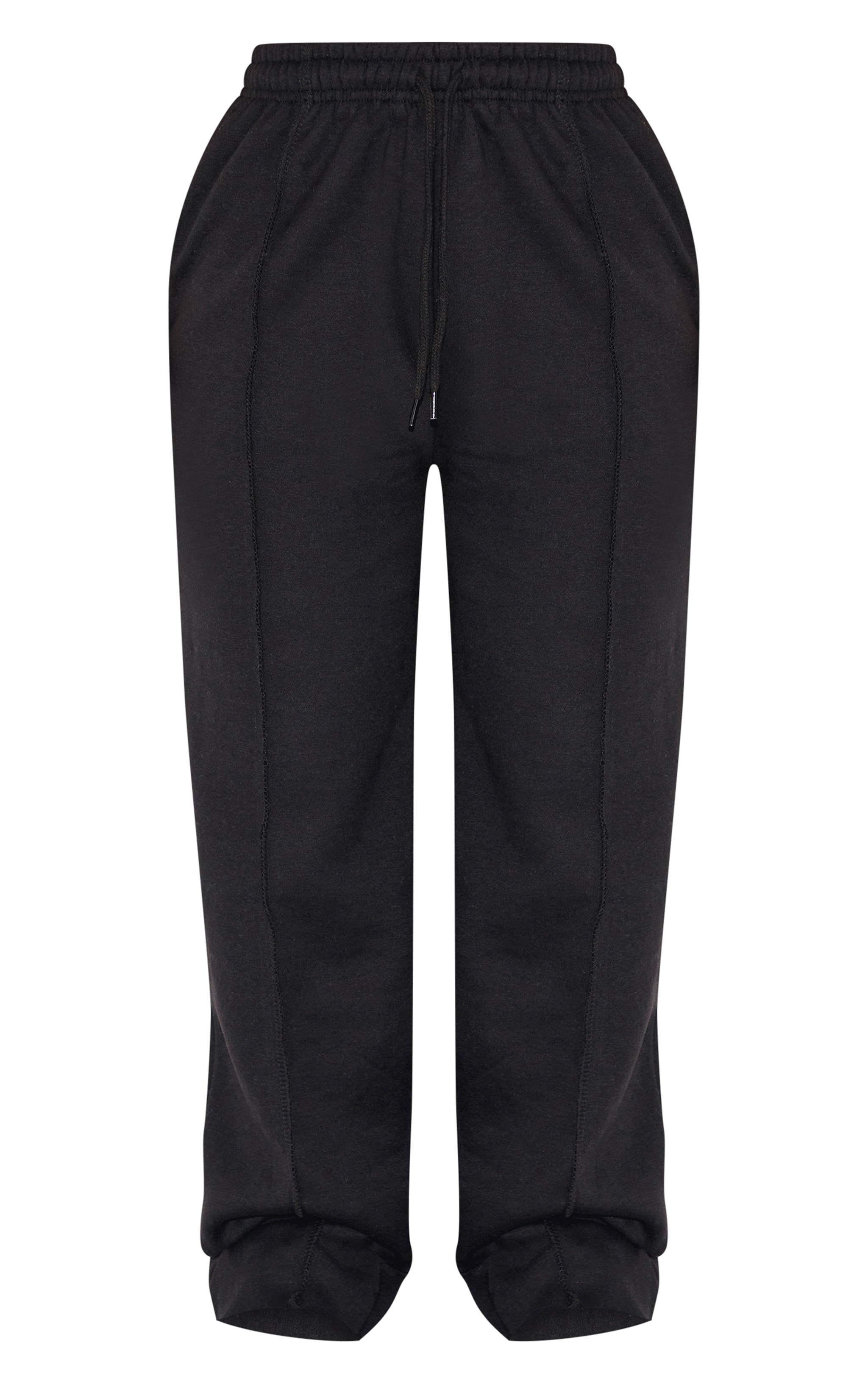 Petite Jogging droit noir à coutures surjetées image 5