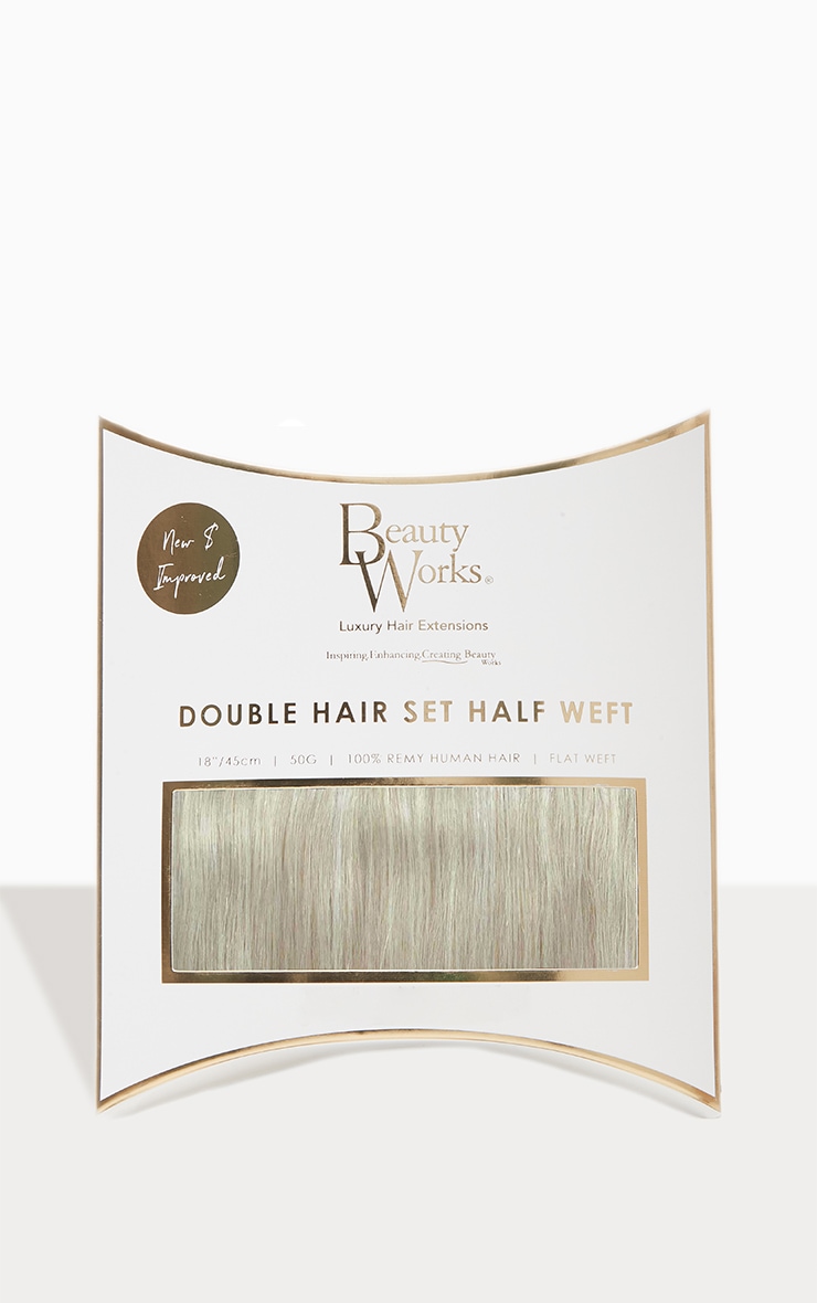 Beauty Works Double Hair Set Weft Extensions à clipser 45 cm Barley Blonde