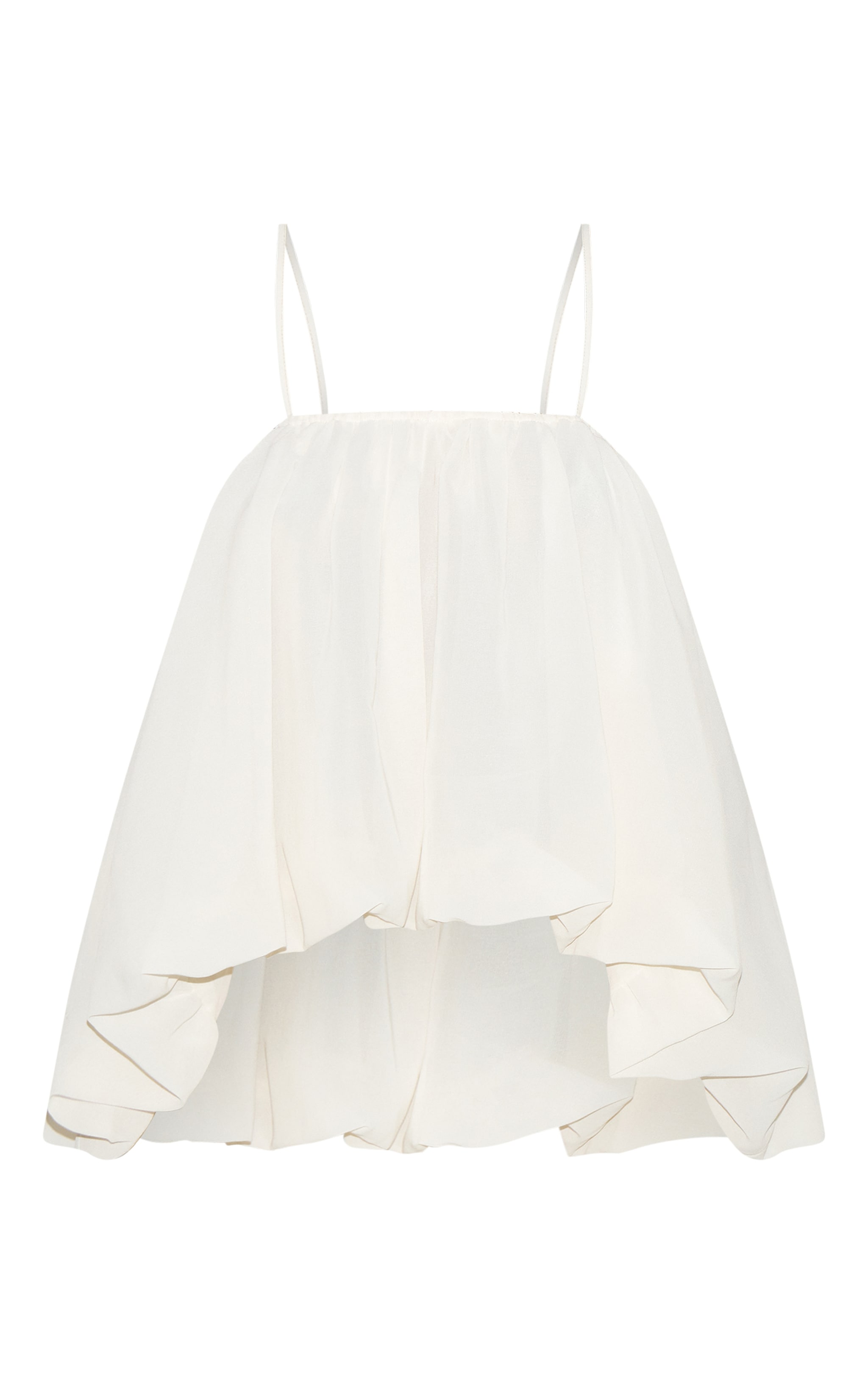 Cream Puffball Chiffon Spaghetti Strap Cami image 5