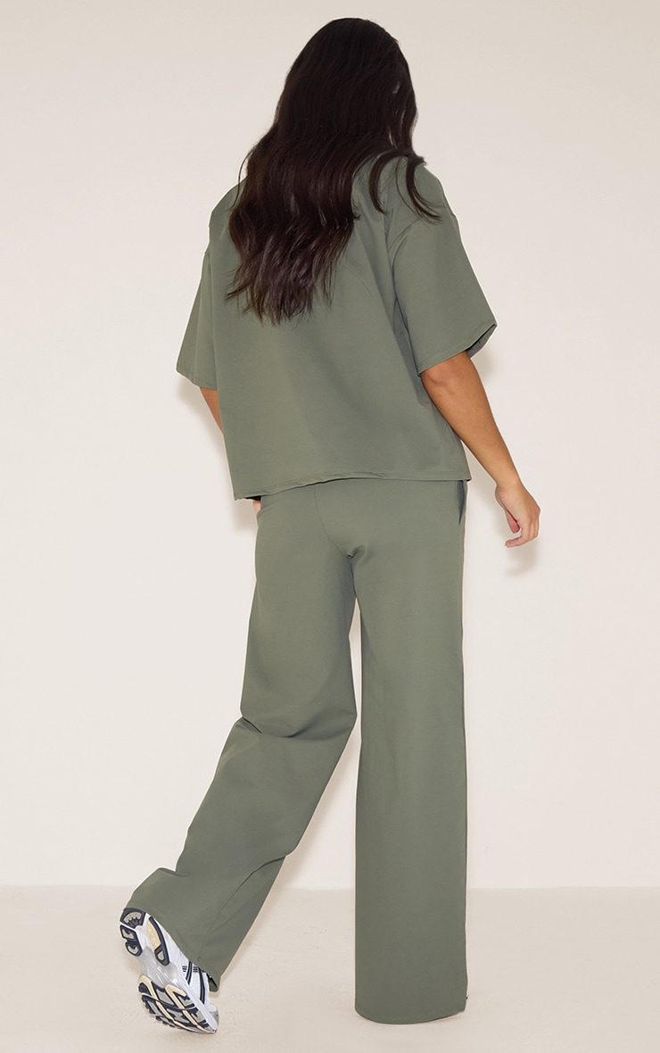 Khaki Interlock Straight Leg Pants image 3