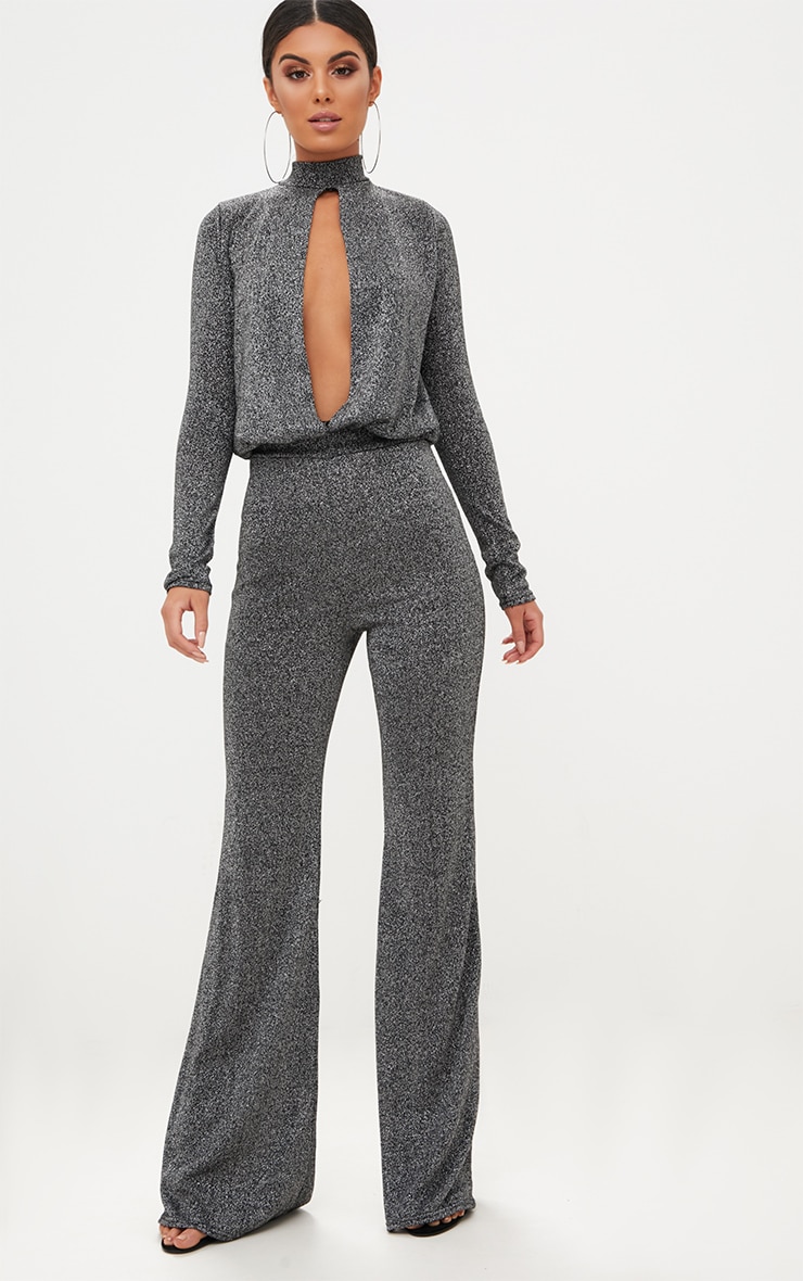 pretty little thing grey jumpsuit