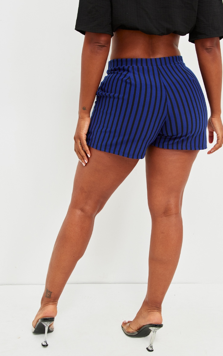 Shape Blue Striped Runner Shorts image 3