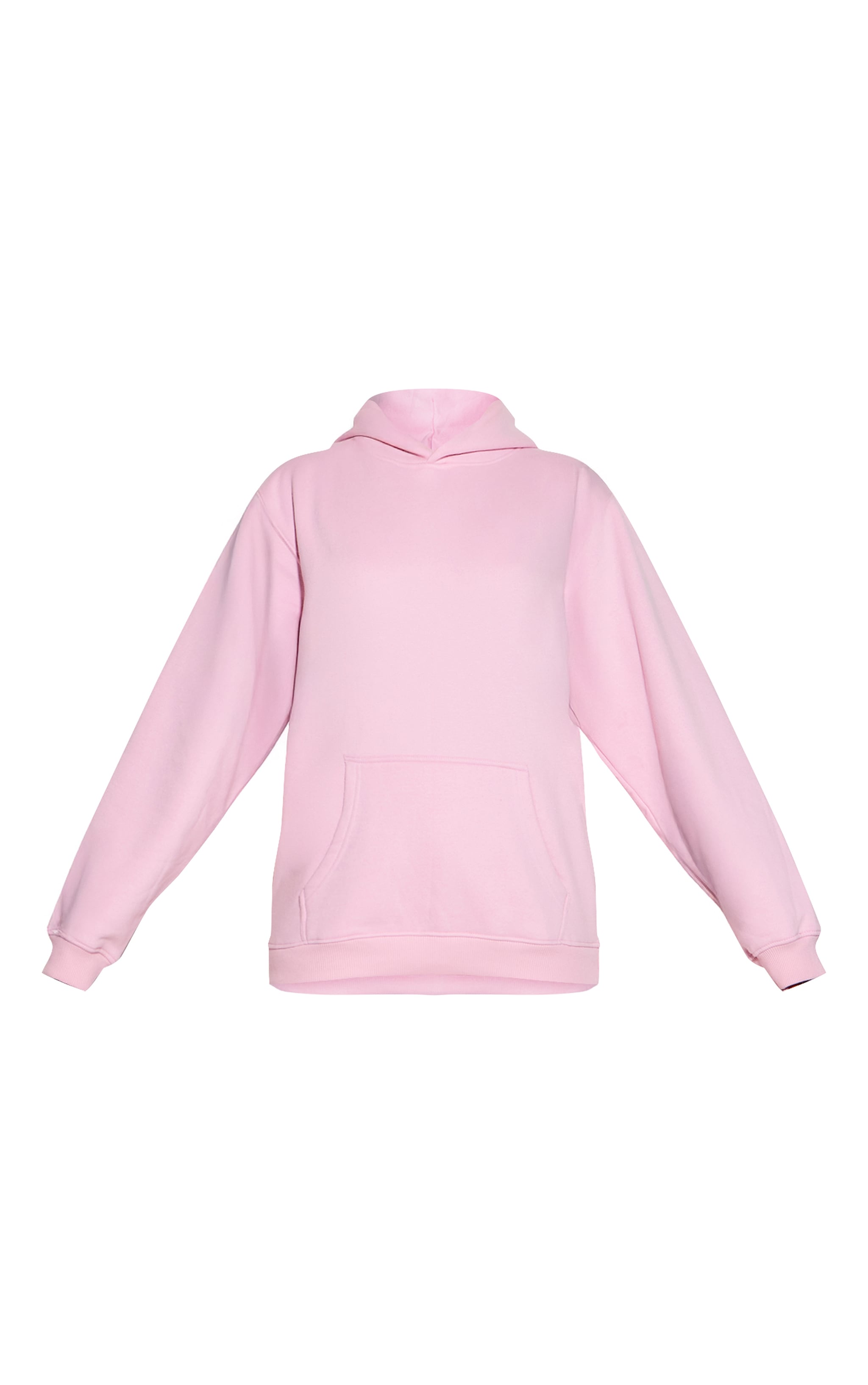 Pink Cotton Fleece Pullover Hoodie image 5