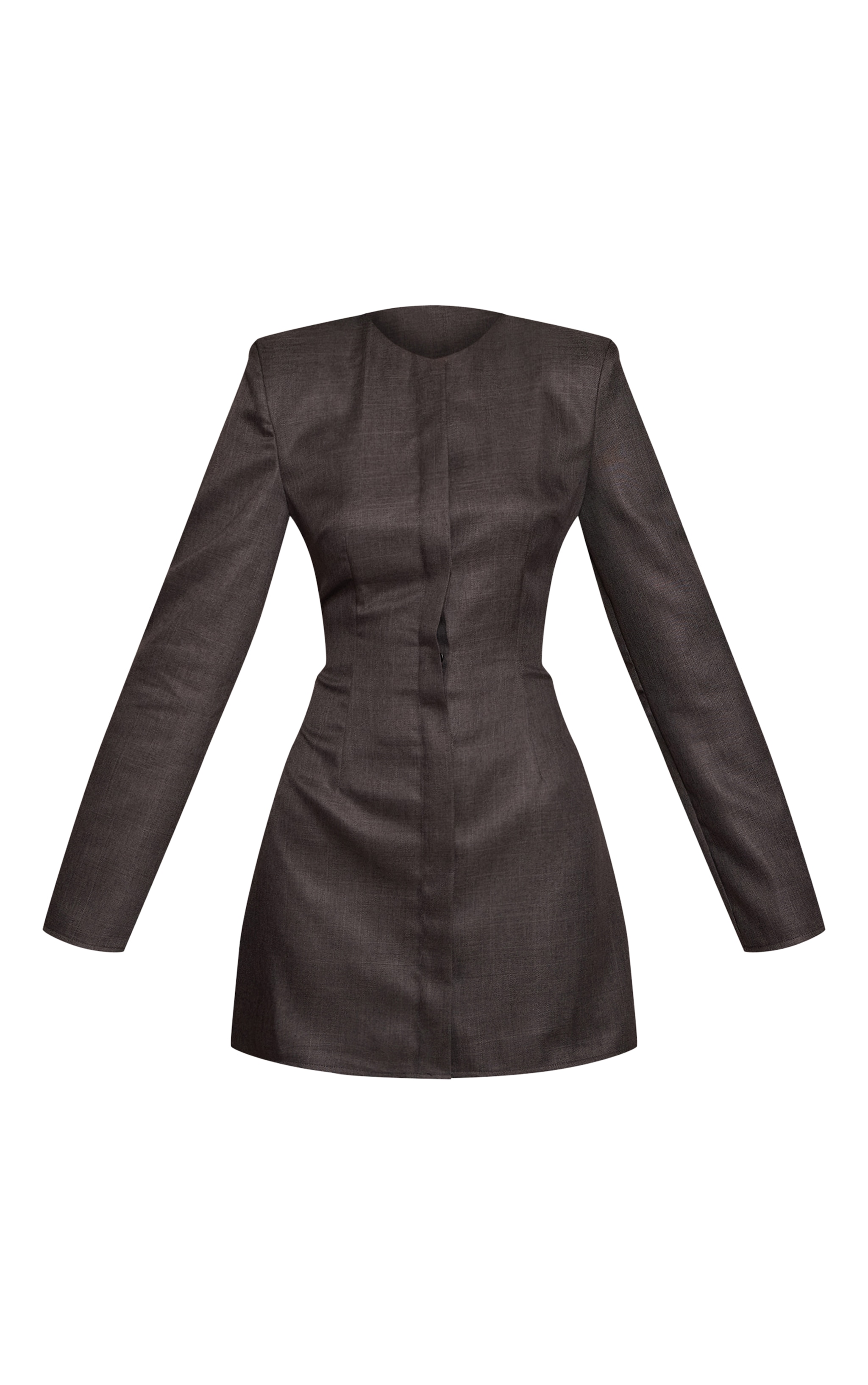 Robe blazer oversize en velours côtelé noir image 5