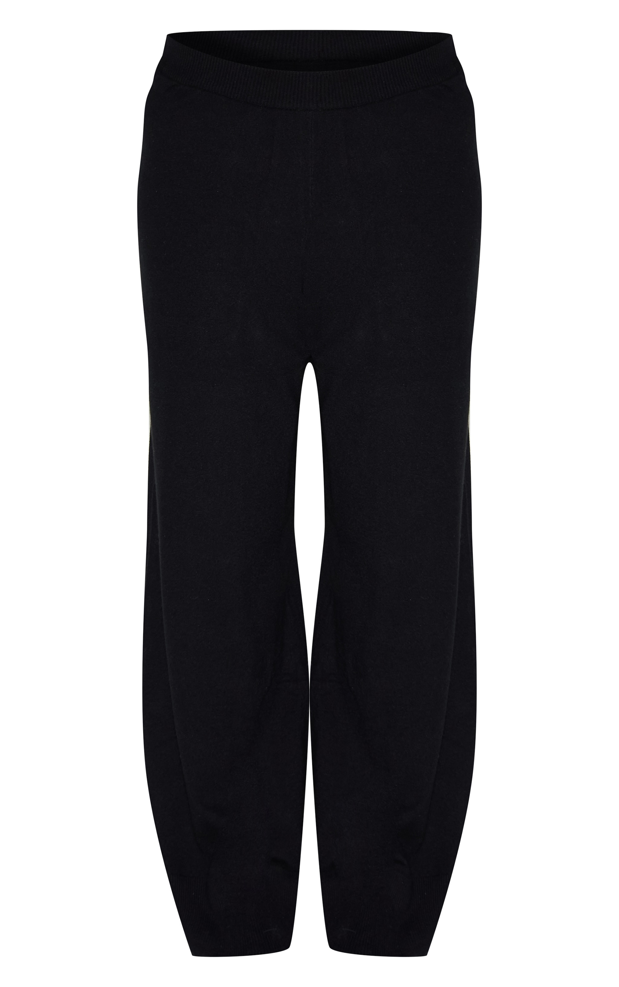 Plus Pantalon large basique en maille tricot noire image 5