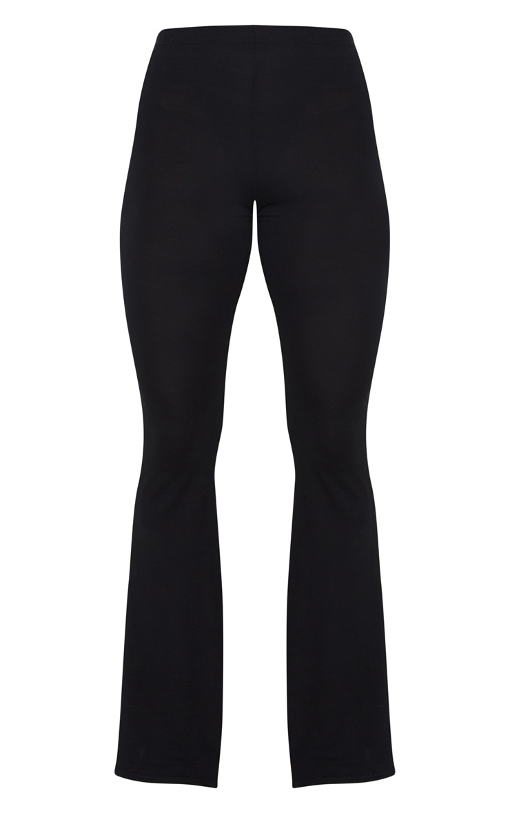 pretty little thing black flared trousers