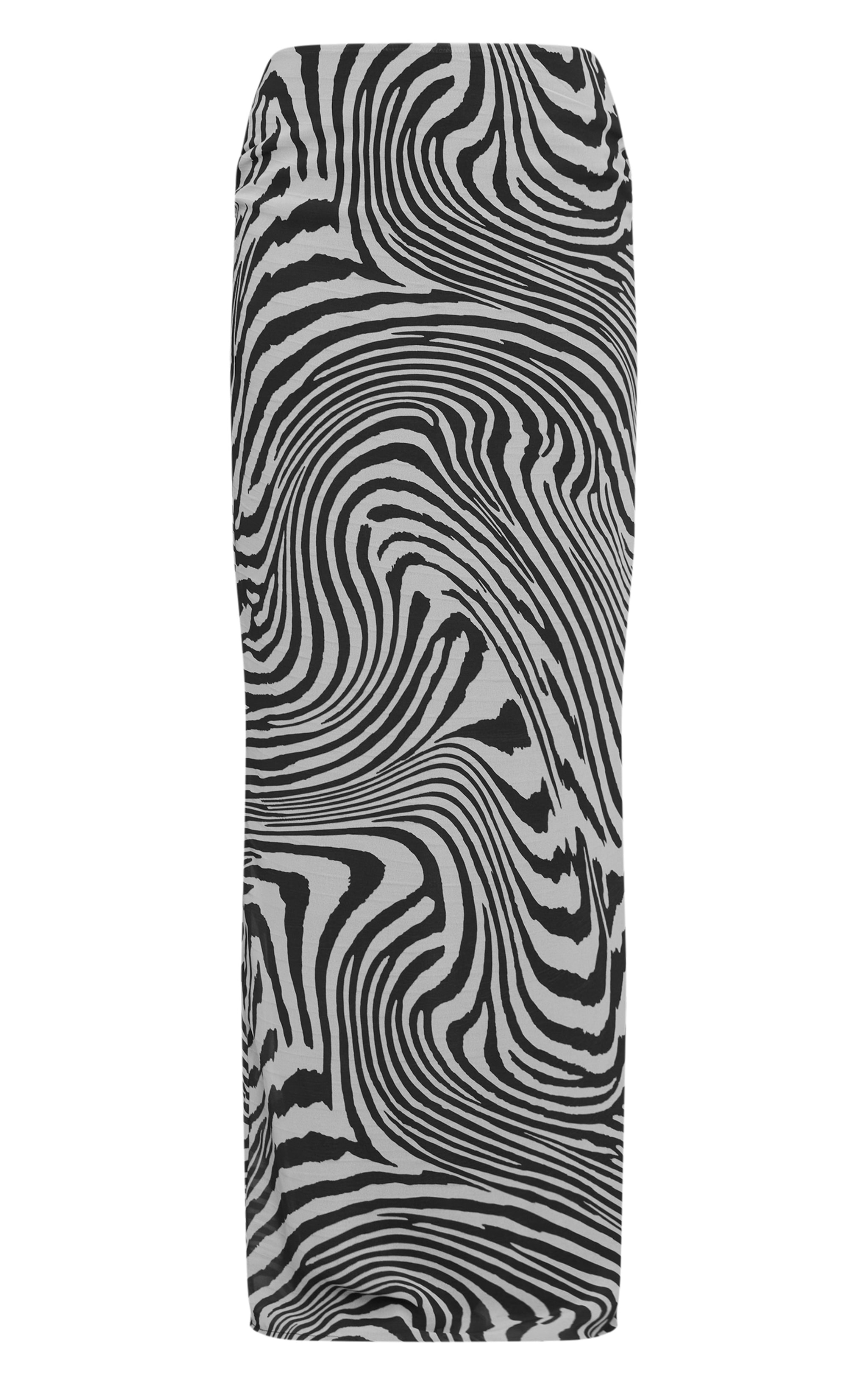 Brown Zebra Print Chiffon Maxi Skirts image 5