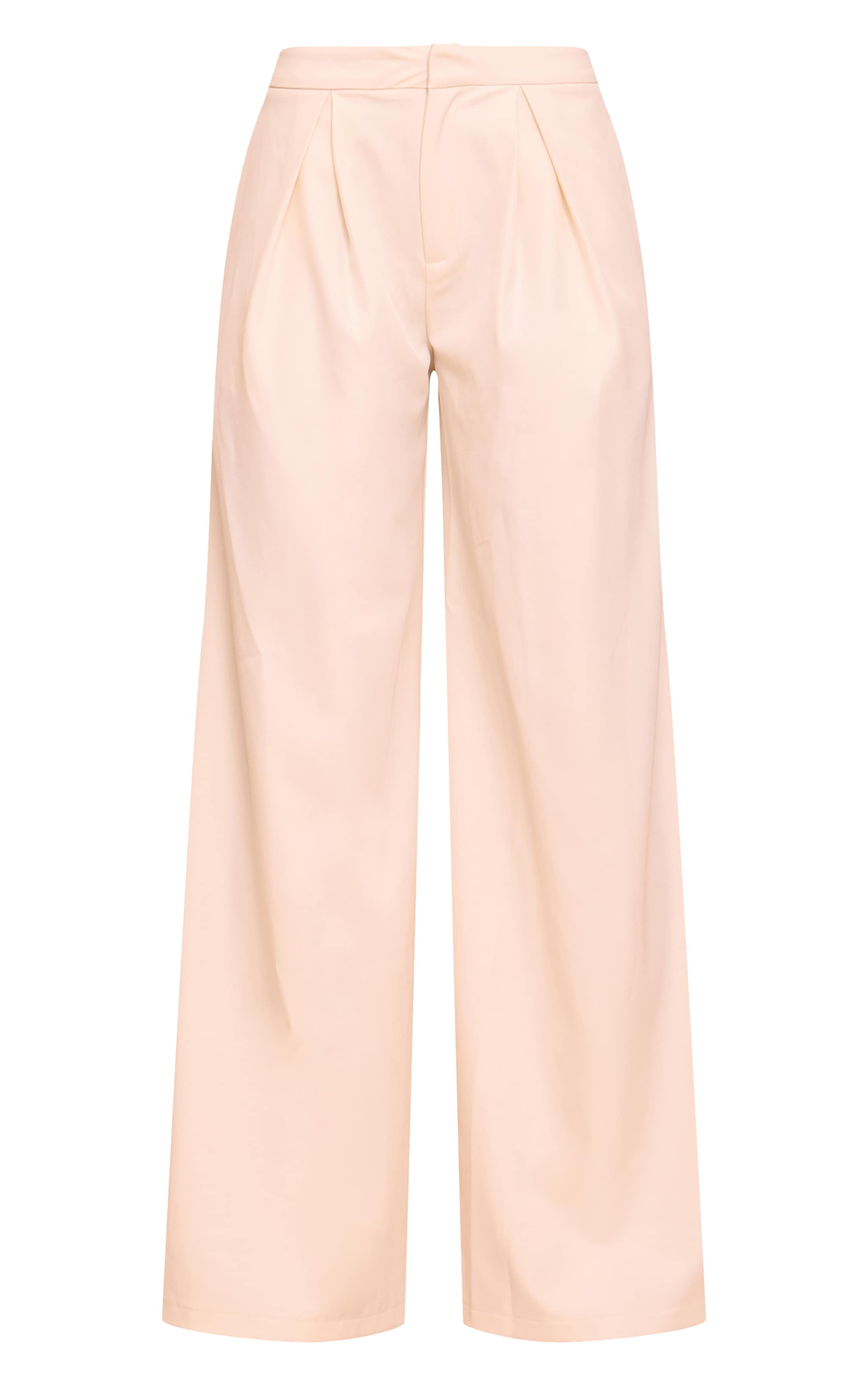 Tall Cream Tailored Woven Wide Leg Pants image 5