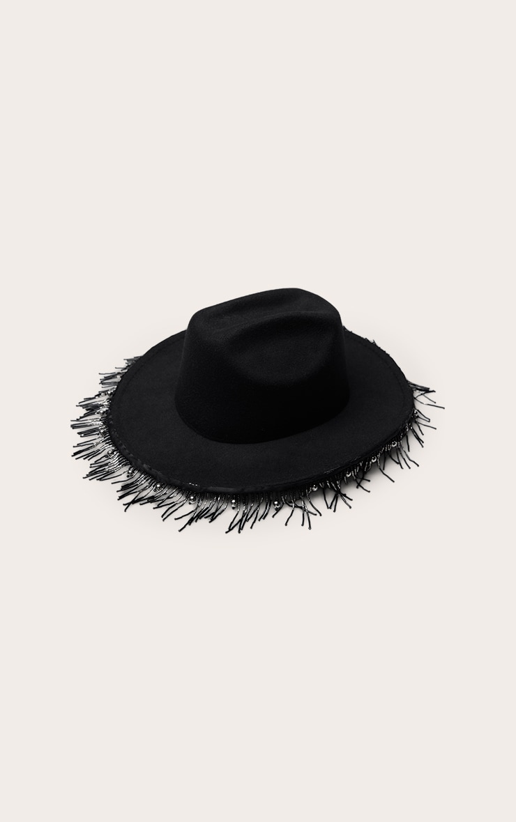 Black Bead Trim Fedora image 3