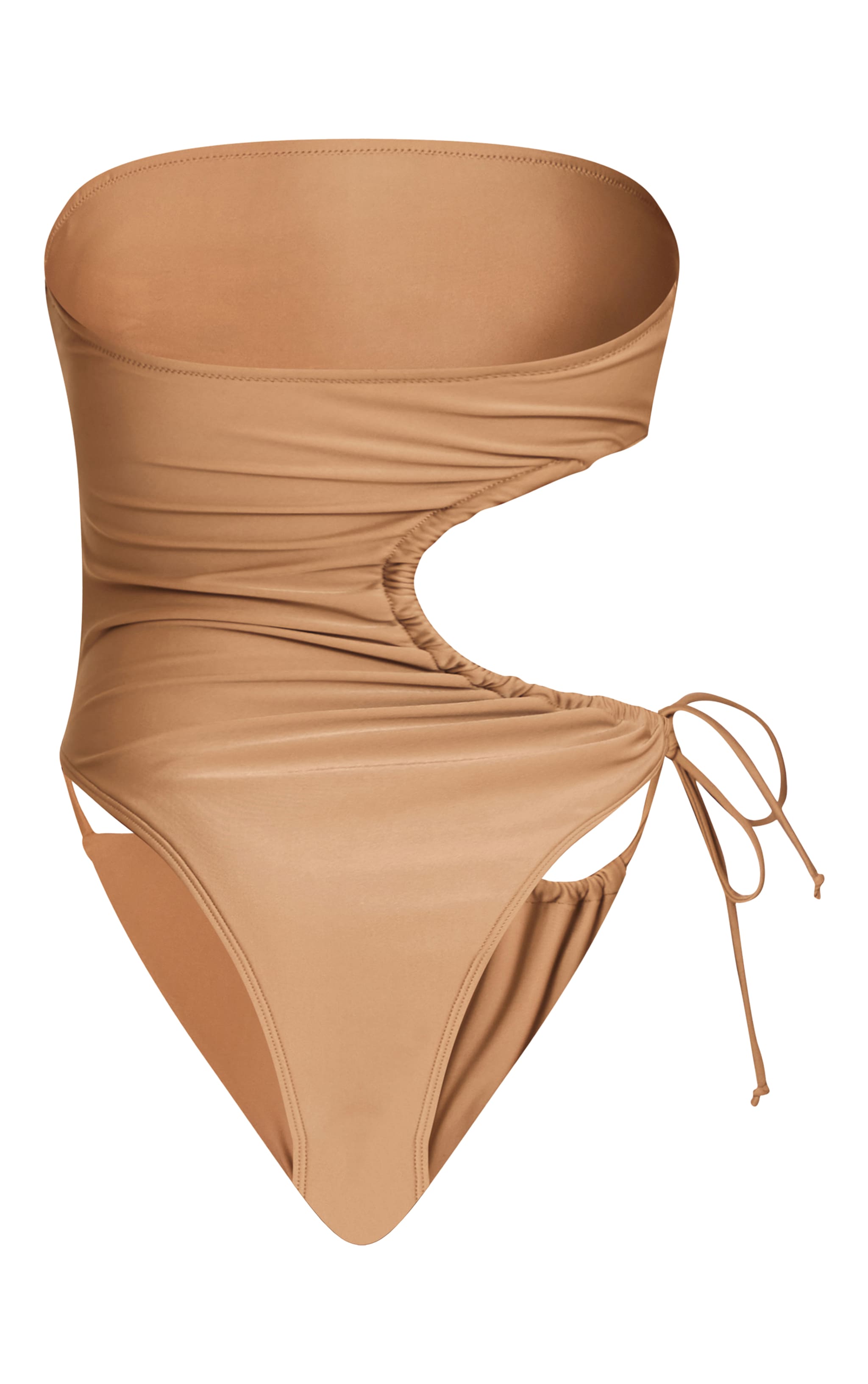 Stone Bandeau Cut Out Tie Swimsuit image 6