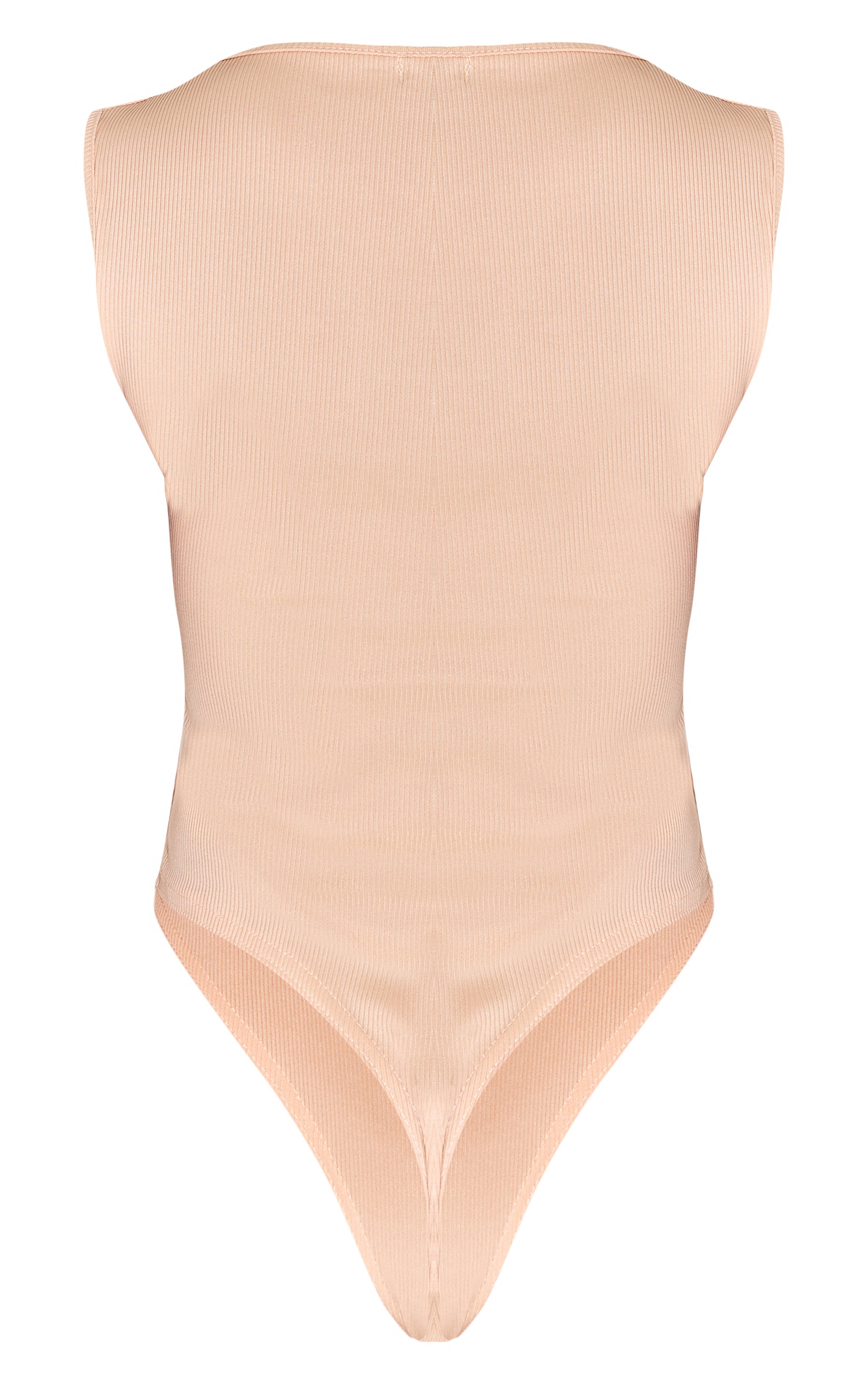 Shape Oatmeal Ribbed Square Neck Sleeveless Bodysuit image 6