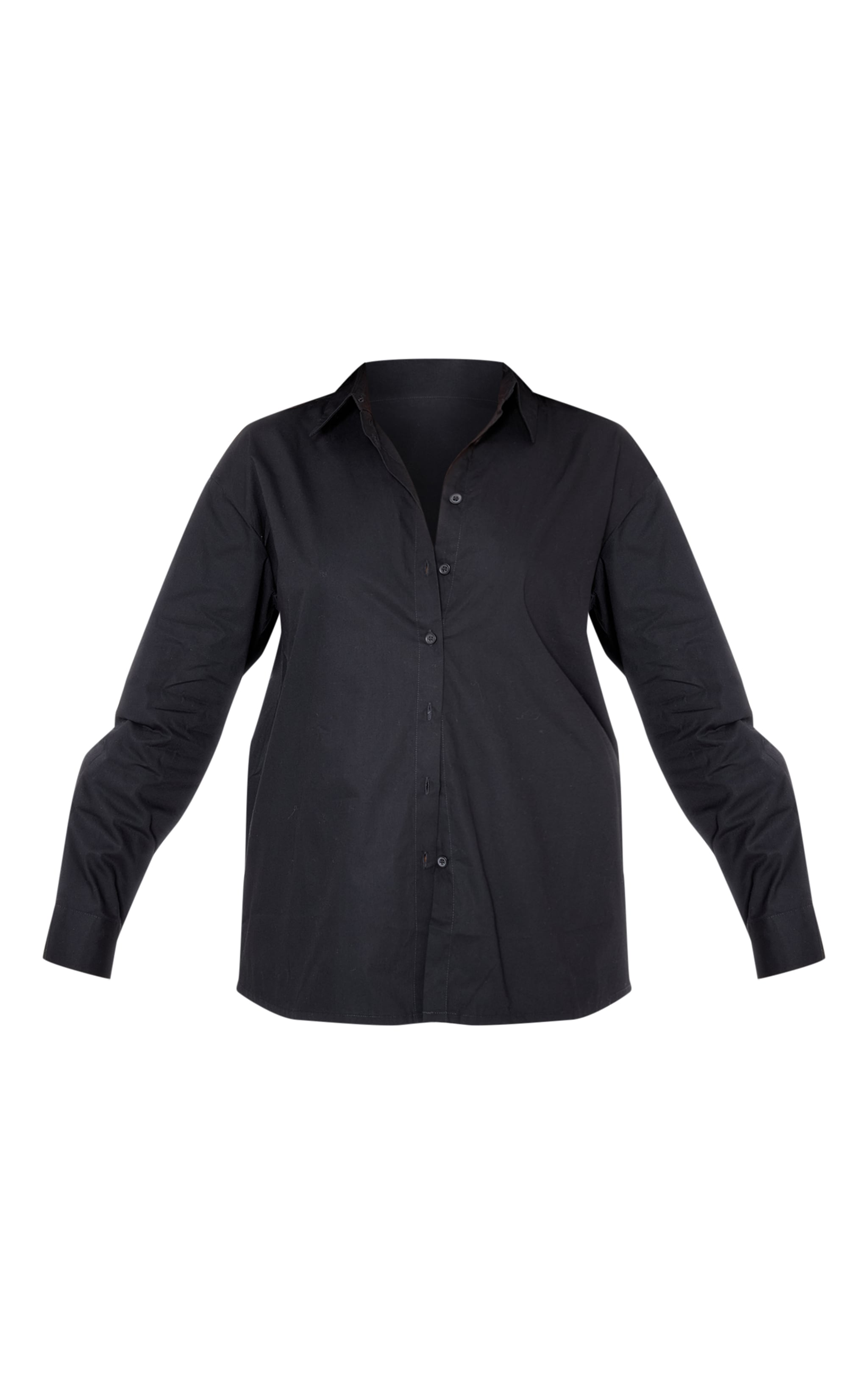 Black Cotton Button Shirt image 2