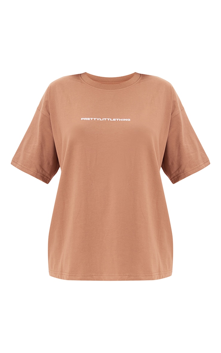 PRETTYLITTLETHING Mocha Print Oversized T-shirt image 2