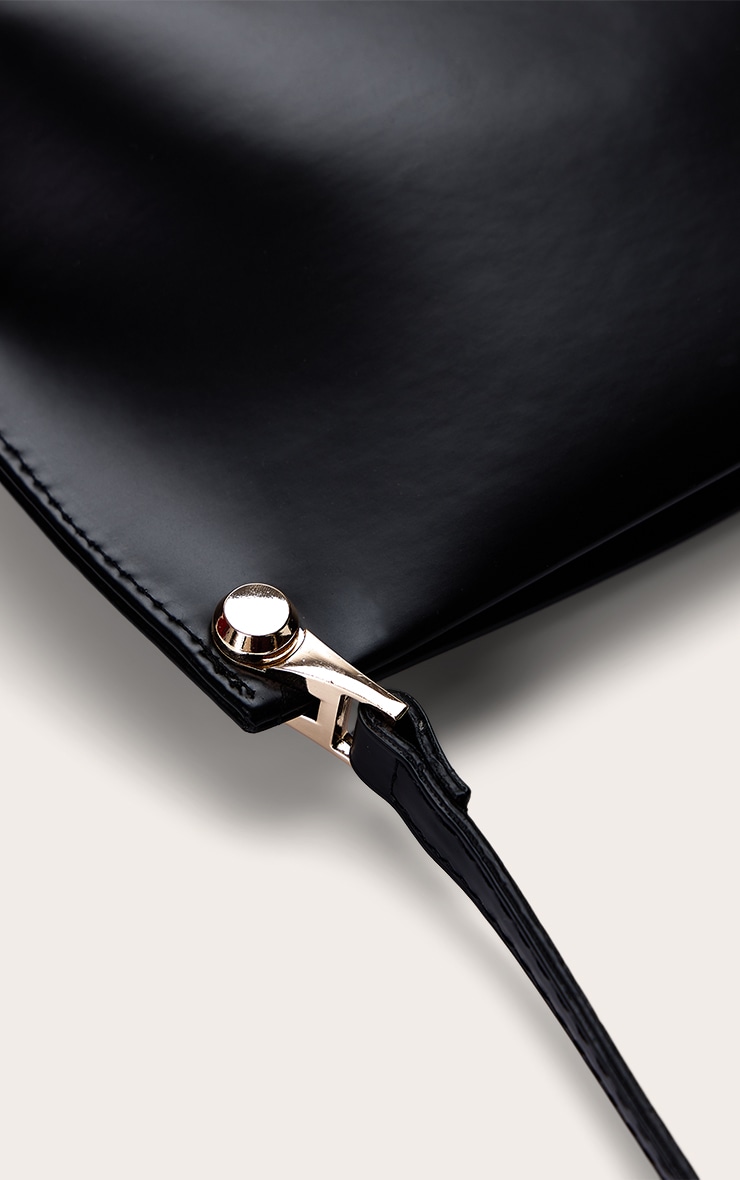 Black Matte Shoulder Teardrop Strap Bag image 3