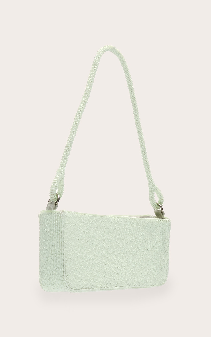 Lime Micro Beaded Shoulder Bag image 3