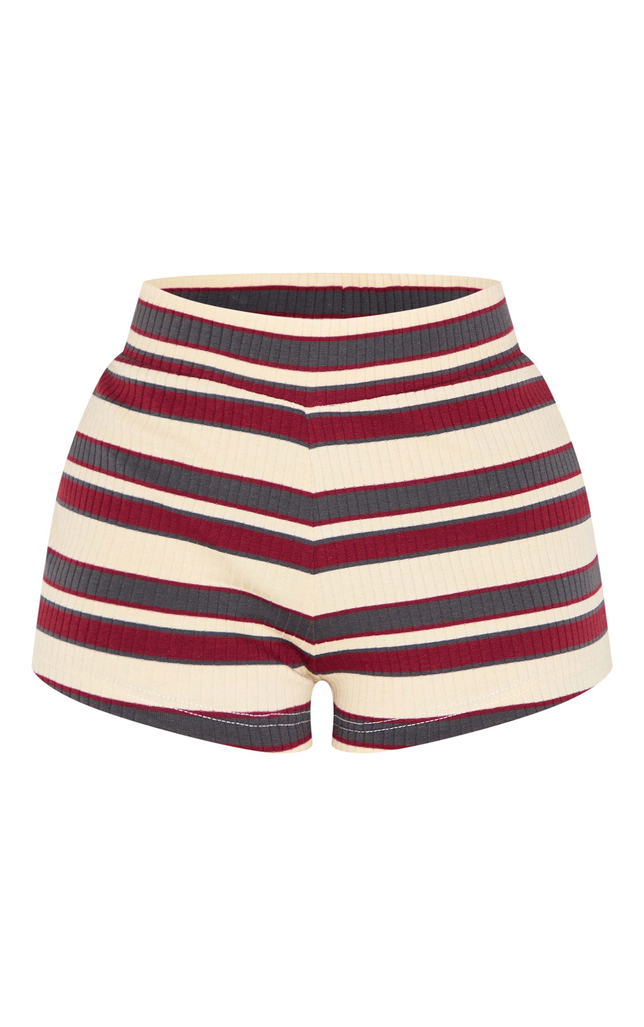 Petite Multi Stripe Ribbed Hotpants image 6