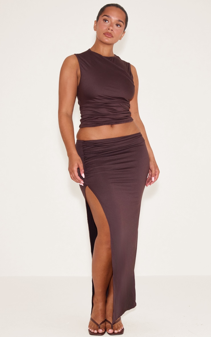 Shape Mocha Wrap Across Sleeveless Top image 3