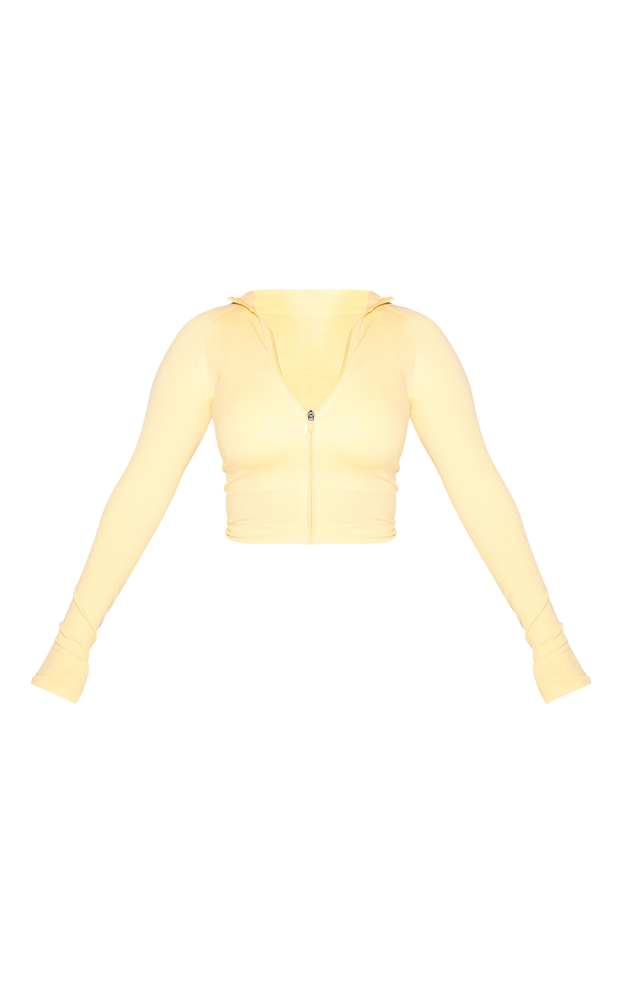 Shape Butter Yellow Seamless Active Zip Through Jacket image 5