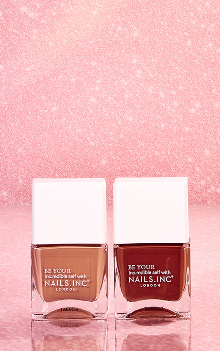 Nails.INC Cappuccino To Go Nail Polish Duo image 2