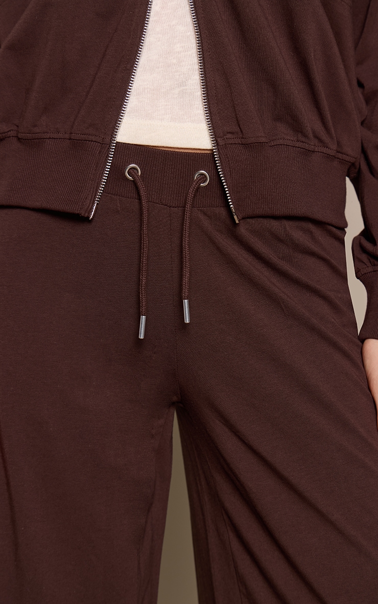 Chocolate Casual Straight Leg Trousers image 4